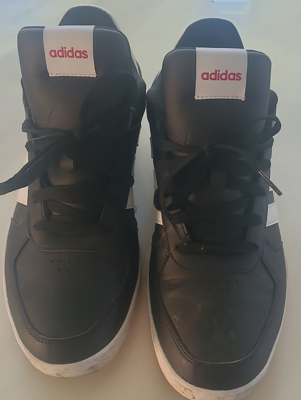 adidas CourtBeat Low Top Sneakers Black White Men's Size 12